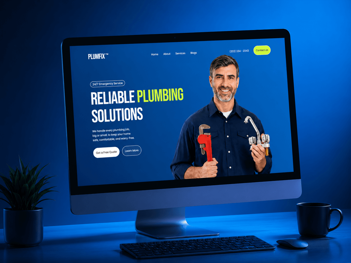 Local plumbing and heating website concept