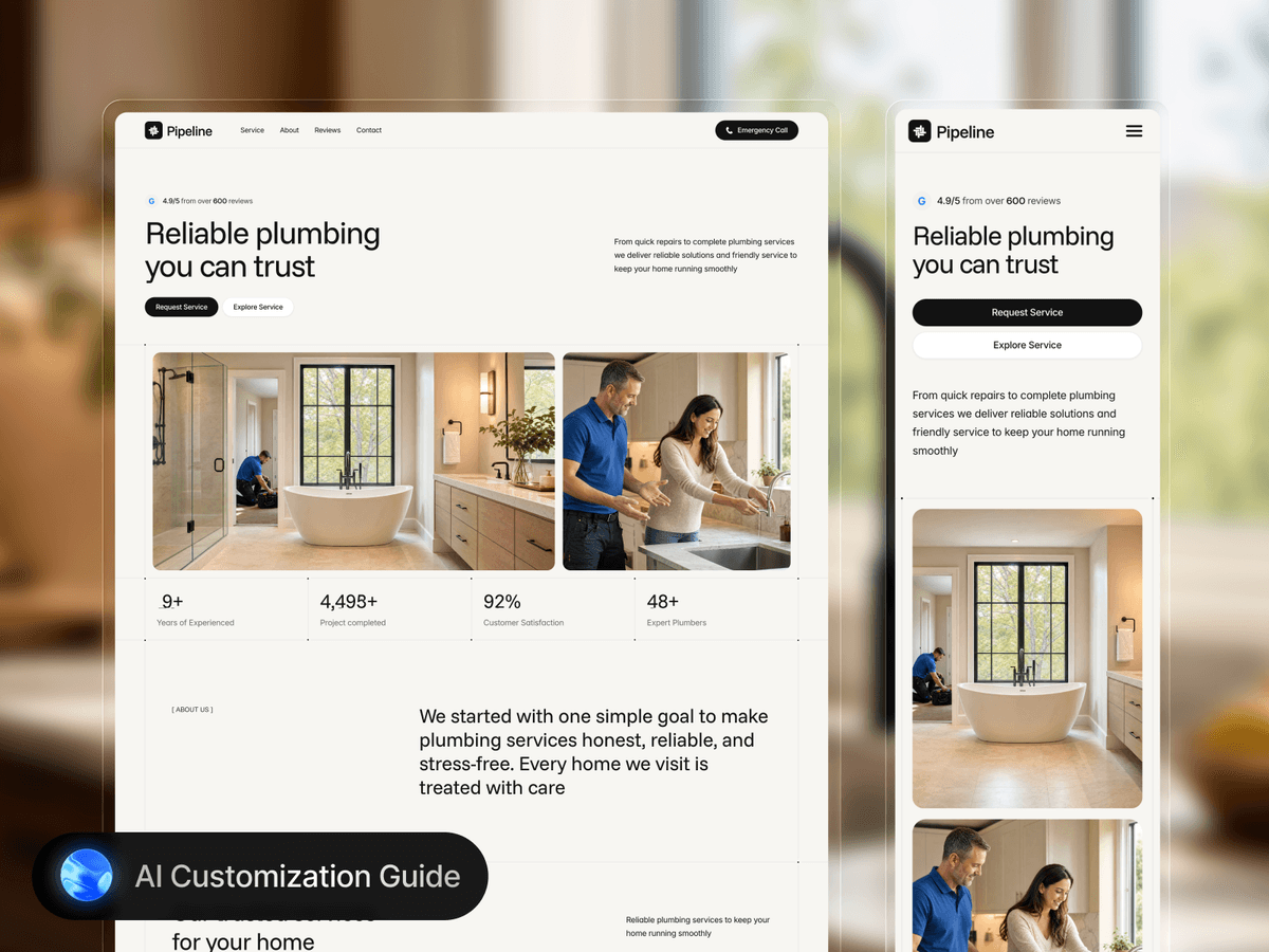 Emergency callout landing page concept